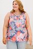 Immagine di PLUS SIZE FLORAL RACEBACK TANK TOP